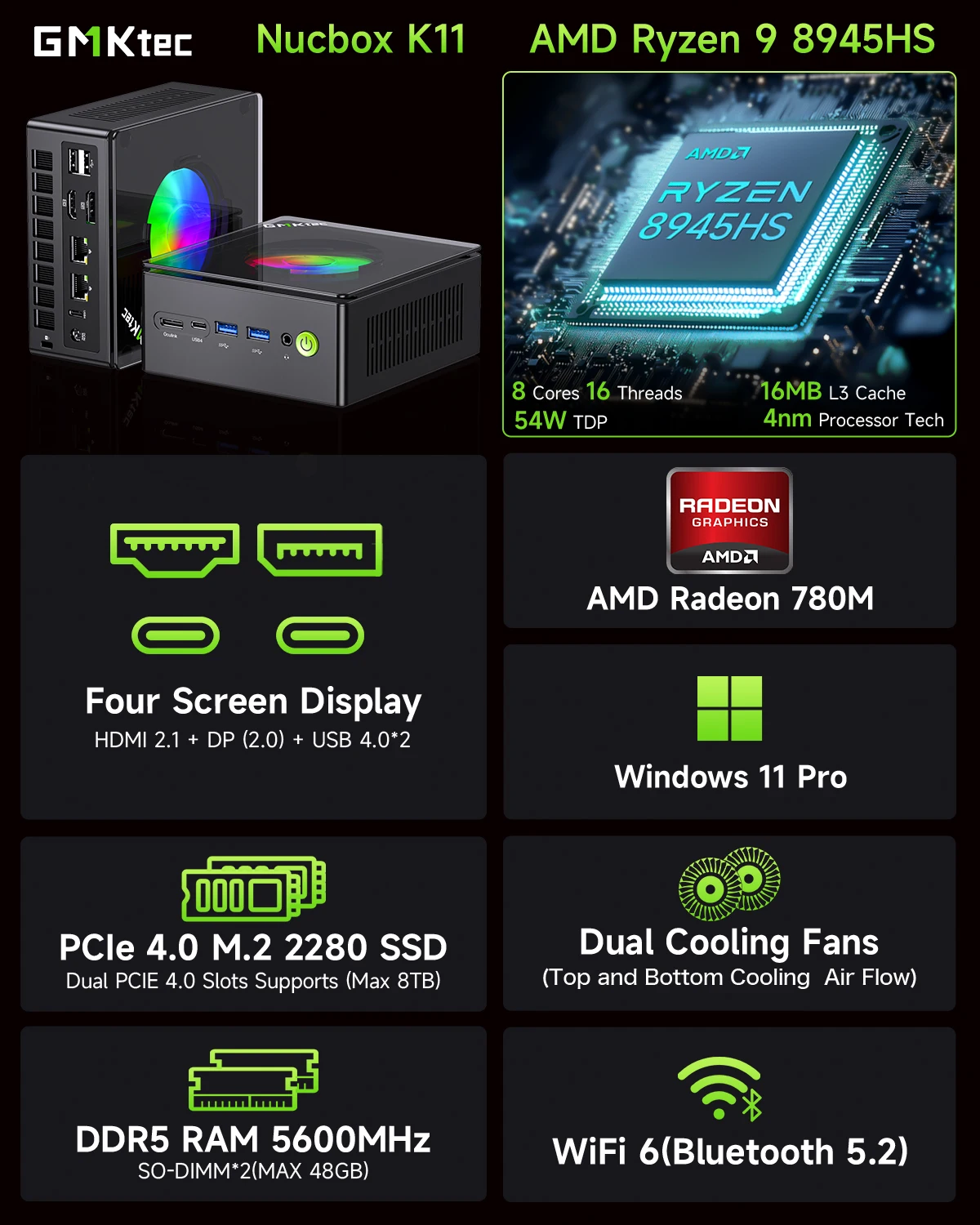 GMKtec Nucbox K11 Gaming Mini  - огляд і ціна Pc Gaming Ddr5