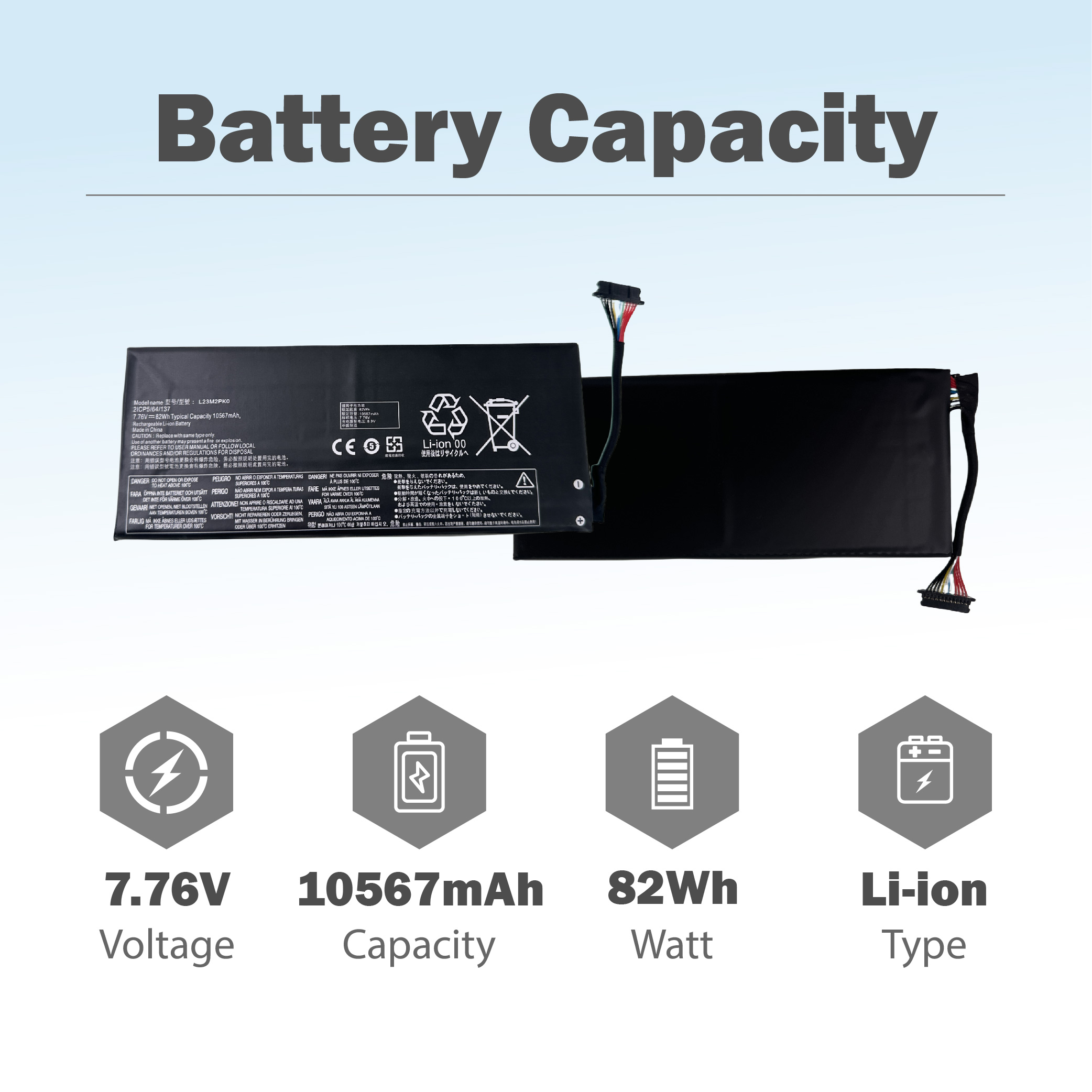 L23M2PK0 Battery L23B2PK0 For  - огляд і ціна Pc Gaming Lenovo Legion