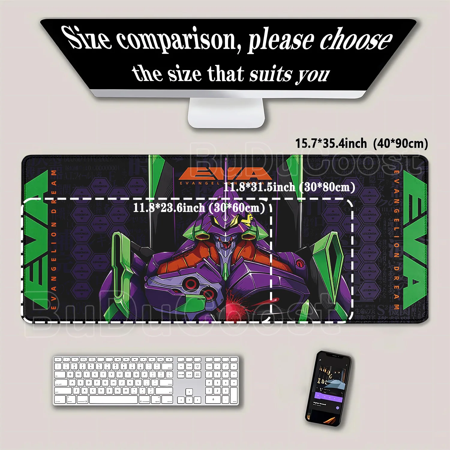 Mouse Pad Evangelione EVA 01 L - огляд і ціна Pc Gaming Evangelion