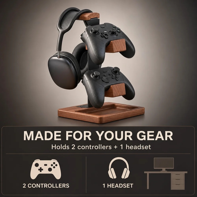Wooden Headphone Stand Gaming  - огляд і ціна Pc Gaming Earphones