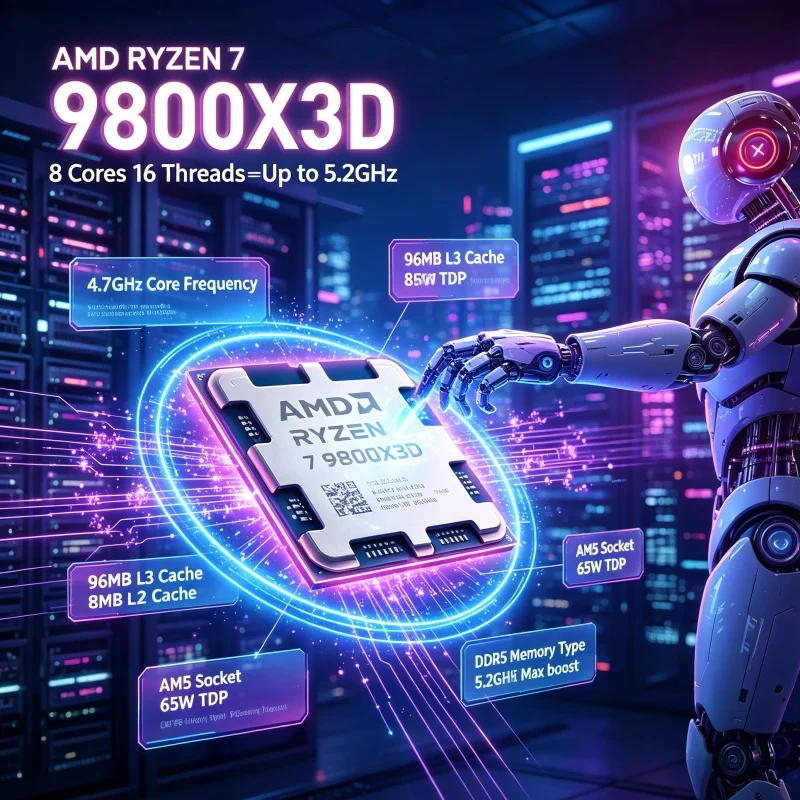 AMD Ryzen 7 9800X3D Content Cr - огляд і ціна Pc Gaming Ddr5