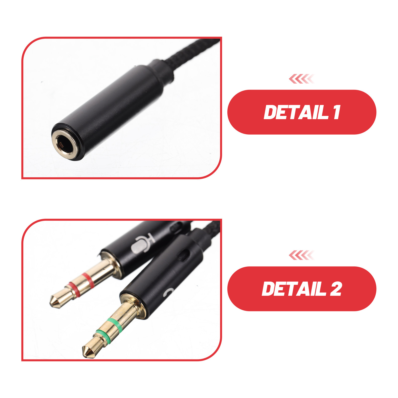 5Pcs Earphone Adapter Y Splitt - огляд і ціна Pc Gaming Earphones